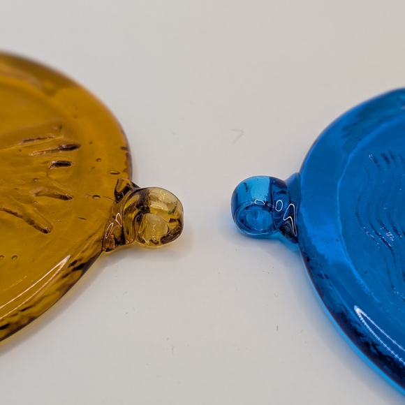 Yellow and Blue Glass Sunlight Catchers Moose & Mermaid - Picture 3 of 3